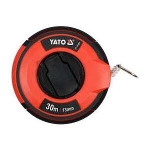 YATO 30m/13mm steel tape measure, red and black, with hook - Measuring Tool