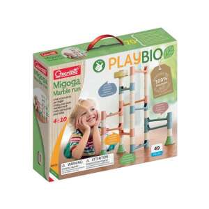 Quercetti Migoga Marble Run, 49-teiliges Murmelbahn-Spielzeug für Kinder im Alter von 4-10 Jahren, aus 100% Biokunststoff - Quercetti Ballspielplatz