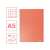Esselte ColourBreeze A5-ös kockás spirálfüzet, korall színű, spirálkötéssel, méret és papír részletekkel