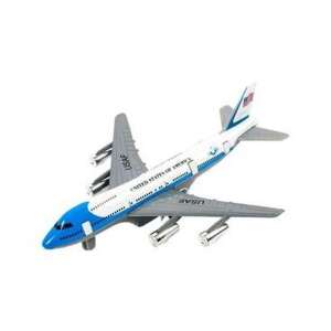 Turbo Jet kovové lietadlo - modré, 18 cm, Vzdušné sily USA - Autá a vozidlá