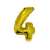 Gold Number 4 Balloon, 42cm, Birthday Decoration
