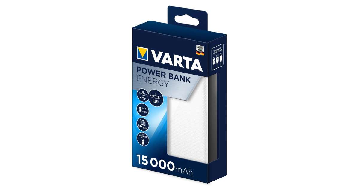 Varta 57977101111 Portable 15000mAh Portable powerbank