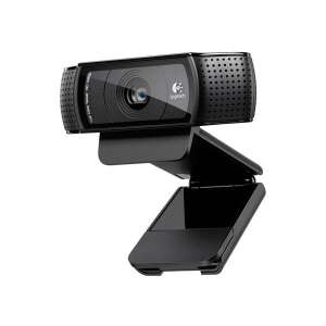 Angled view of Logitech C920 HD Pro Webcam with built-in microphone - Logitech Webcam