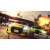 Grand Theft Auto V Xbox Series X: Cars racing with explosions in the background