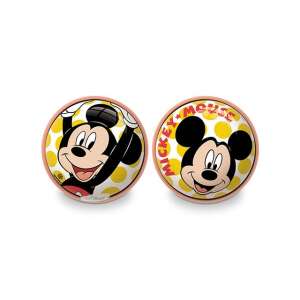 Gumená lopta Mickey Mouse BioBall, 23cm, nafukovacia, žlté a biele bodky - Gumené loptičky