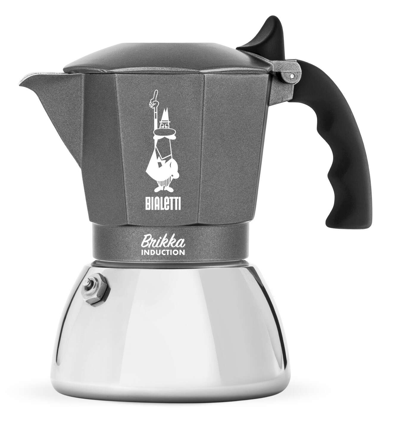 Bialetti Brikka Indukciós Kotyogós Kávéfőző 4 személyes, Szürke-Ezüst