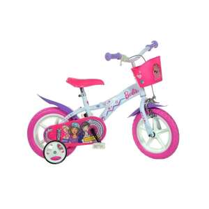 Barbie 12 Zoll rosa-weißes Fahrrad mit Stützrädern - Sport & Freizeit