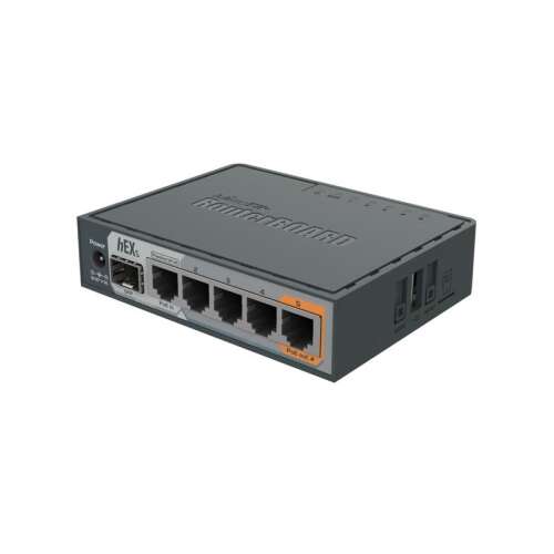 MikroTik hEX S RB760iGS L4 router 5 Gigabit Ethernet porttal és 1 SFP porttal