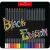 Faber-Castell Black Edition 24 darabos színes ceruza készlet, fekete fa ceruzák rajzoláshoz és színezéshez