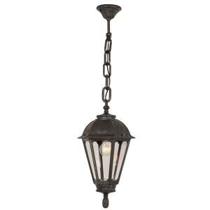 Lampă suspendată exterioară Fumagalli SICHEM/SALEM E27 neagră - Pendule de exterior
