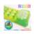 Intex inflatable pool float with cup holders, green, showing packaging