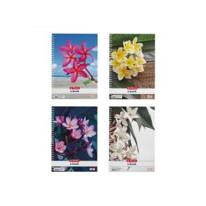 Caiet spiralat Herlitz Flower A4 cu 70 de pagini cu design floral - Herlitz Caiete