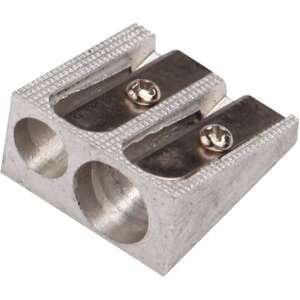 ICO 2 lyukú fém ceruzahegyező, fekete - ICO