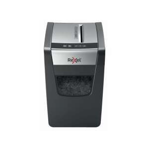 Distrugător de documente Rexel Momentum X410SL Slimline, negru, vedere din față - Distrugatori de documente