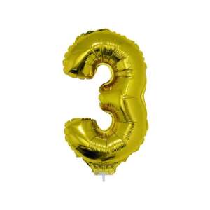 Gold number 3 balloon, 42 cm, for birthday party decorations - Balloon