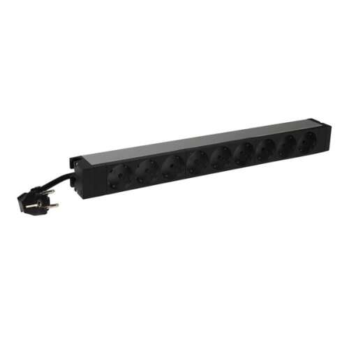 Legrand 646812 9-way 19"/1U 3m grounded power distribution strip