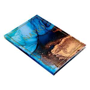 Realsystem Picture 5601-61 B5 márvány napló kék és arany absztrakt mintával - REALSYSTEM