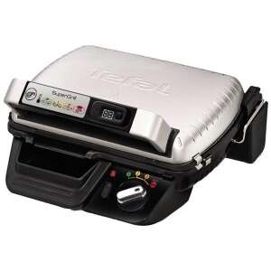 Grill electric Tefal SuperGrill Timer GC451B12, argintiu și negru, cu cronometru digital și control al temperaturii - Tefal