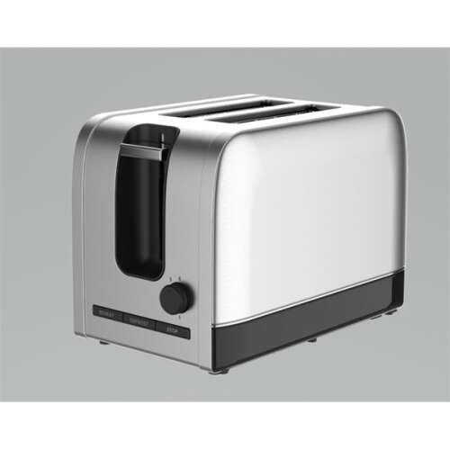 Hauser T-822 silver toaster, 2 slice, with defrost and reheat function