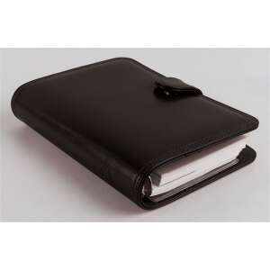 Realsystem 2/160 schwarzer Leder-Ringkalender - REALSYSTEM