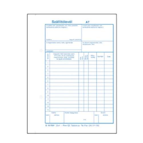 B.10-70/A/V/S A5 25x4lapos álló "Szállítólevél" tömbös nyomtatvány Lieferschein Formular