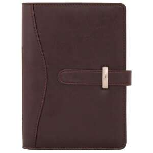 Kalendart Saturnus S437 sötétbarna műbőr gyűrűs kalendárium - Naptár