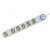 Home NV 06TK-5/WH/1,5 6 socket power strip with 5 meter cable and switch