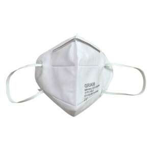 KN95 FFP2 szájmaszk, 2 db-os csomag, fehér, szelep nélküli, GRAM márka - Elsősegély
