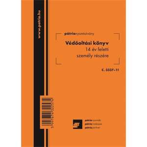 Védőoltási könyv 14 év feletti személy részére, Patria Nyomtatvány - WaliSec