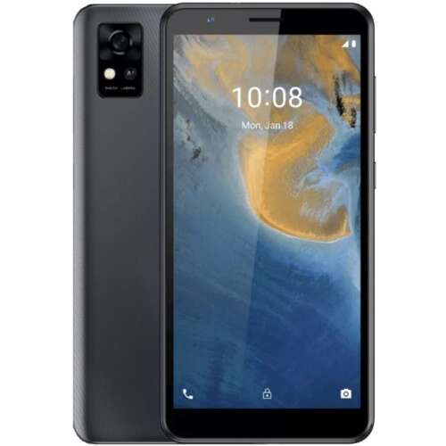 Smartphone ZTE Blade A31 4G, gri, vedere din față și din spate