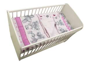 MyKids 5-dielne posteľné prádlo - Teddy #pink (5H) 31298065 Obaly a súpravy detskej posteľnej bielizne