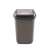Plafor Quatro 12 liter grey and brown plastic trash can with lid