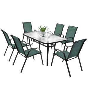 Zolta Kerti bútor szett asztal + 4 szék #zöld 59921516 