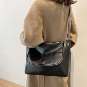 Dollcini schwarze Crossbody-Tasche für Damen, stilvoll und praktisch, perfekt für den täglichen Gebrauch - Handtaschen