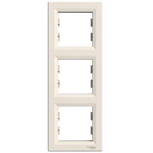Schneider Electric Asfora beige vertical triple frame - Electrical Installation