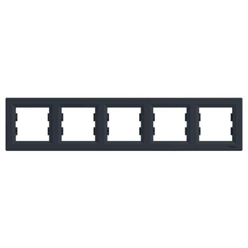 Cadru orizontal Schneider ASFORA antracit 5 ganguri