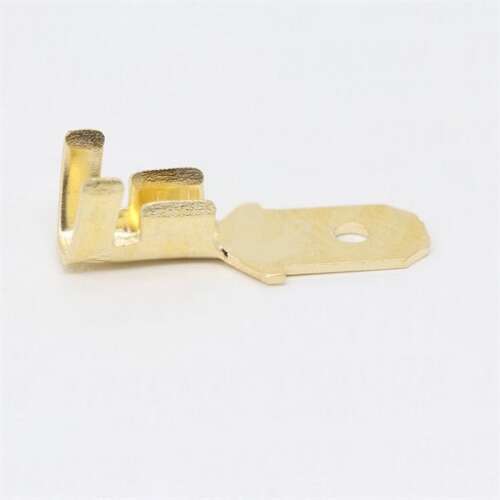 Tracon CS5 0,8x4,8 mm 100 db unisolierte Gleitschuhe, Messing, elektrischer Verbinder, Klemme, Drahtverbinder