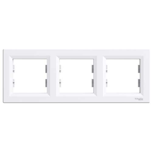 Schneider Electric ASFORA horizontal weißer 3-fach Rahmen