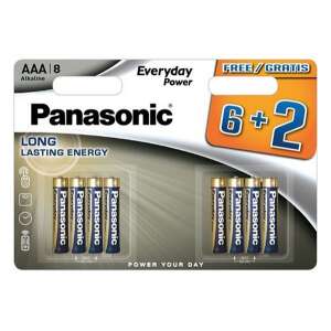 Panasonic Everyday Power AAA alkáli elemek, 8 db-os csomag - Panasonic