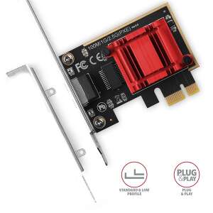 Axagon PCEE-G25 Gigabit Ethernet 1 sávos PCI-Express kártya 55961252 