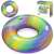 Bestway 119cm aufblasbarer Ring Schwimmreifen, Regenbogen-Swirl-Design
