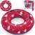 Bestway 119cm aufblasbarer Ring Schwimmreifen mit Segelboot-Design, rot und blau