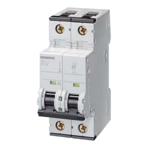 Siemens 5SY5220-6 2 pólusú kismegszakító, 20A, B karakterisztika, 10kA