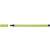 Stabilo Pen 68 lime green fineliner pen, 1 mm line width, cap off