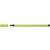 Stabilo Pen 68 lime green fineliner pen, 1 mm line width, cap off