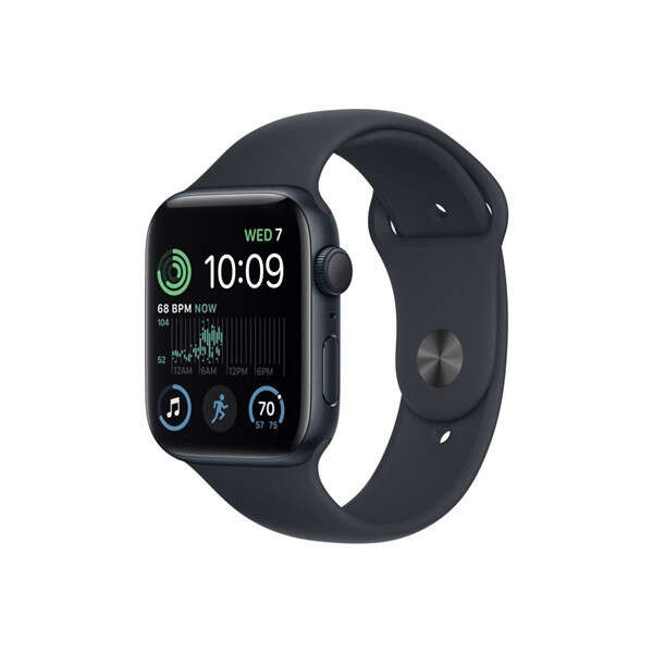 Apple watch se2 gps-es (44mm) fekete alumínium tok, fekete sports...
