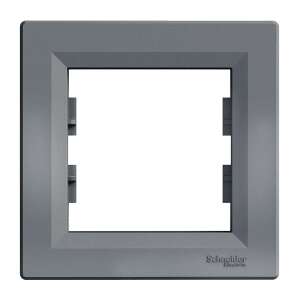 Schneider Electric ASFORA Einzelrahmen, Stahl, grau - Schneider Rahmen für Schalter