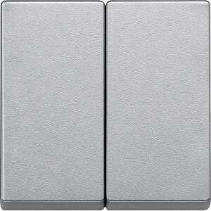 Schneider Merten System-M Aluminium Doppelwippe, Vorderansicht - Schneider