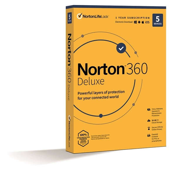 Norton 360 Deluxe 50GB HUN 1 Felhasználó 5 gép 1 éves dobozos vír...
