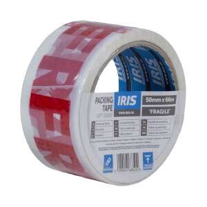Balenie páska Iris 50mmx66m Fragile, biela páska s červeným textom Fragile - Lepiace pásky